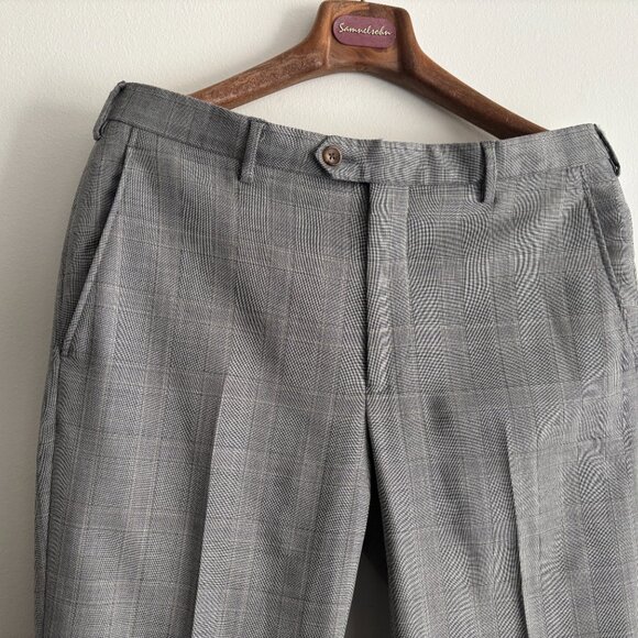 $1800 Brooks Brothers Checked Grey Wool Suit 40- 42, Pants 35 Made in Italy - Picture 11 of 16